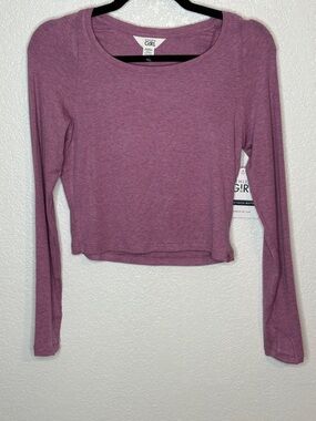 Athleta G!RL Mauve Easy Rib Top Size XL(14 Kids) Activewear Athleisure NWT